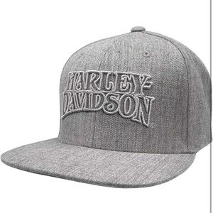 Grey Harley Davidson Snapback hat